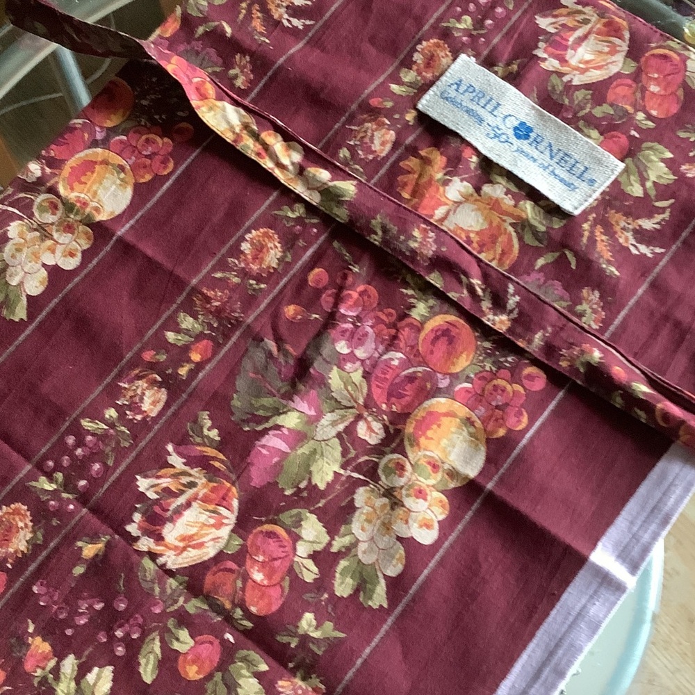 April Cornell Burgundy Floral bag